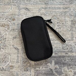 Black Electronics Travel Zippered Pouch